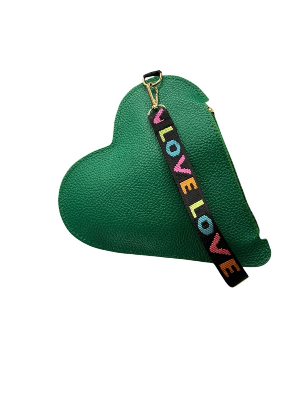 Green Heart Bag with "LOVE" Strap